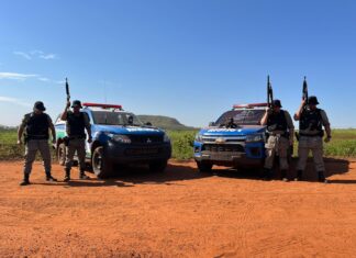 TROCA DE TIROS NA ZONA RURAL DE QUIRINÓPOLIS RESULTA EM ÓBITOS E APREENSÃO DE ARMAS