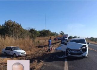QUIRINÓPOLINO MORRE E OUTRAS CINCO PESSOAS FICAM FERIDAS EM ACIDENTE NA GO-309