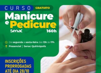 Inscrições para Curso Gratuito de Manicure e Pedicure são Prorrogadas até 28 de outubro