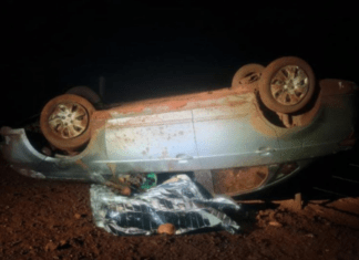 QUIRINÓPOLIS: MOTORISTA MORRE E PAI FICA FERIDO APÓS CAPOTAMENTO NA GO 164, PRÓXIMO Á USINA