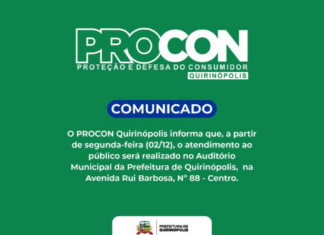 Mudança de endereço do Procon Quirinópolis ⚠
