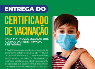 QUIRINÓPOLIS- ENTREGA DO CERTIFICADO DE VACINAÇÃO