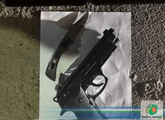 PM prende o autor em flagrante por ameaça e simulação de arma de fogo em São Simão