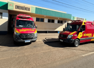 ACIDENTE ENTRE CARRO E MOTO DEIXA MOTOCICLISTA FERIDO EM QUIRINÓPOLIS