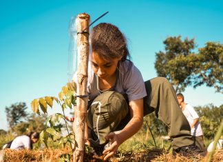 Alunos realizam plantio de 200 mudas na nascente do Córrego das Clemências em ação pelo Dia Mundial da Água