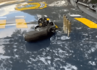 O homem é preso pela PRF por porte ilegal de arma de fogo na BR-364
