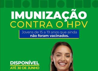 💉 A vacinação contra o HPV foi ampliada para jovens de 15 a 19 anos e vai até o dia 30 de junho!