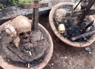 POLÍCIA INVESTIGA RITUAL MACABRO COM CRÂNIO HUMANO EM CEMITÉRIO