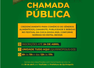 QUIRINÓPOLIS- Quer participar do Festival da Chica Doida?