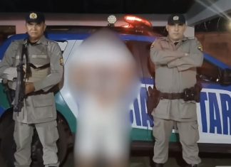 POLÍCIA MILITAR DE GOIÁS PRENDE SUSPEITO DE VIOLÊNCIA DOMÉSTICA EM FLAGRANTE EM CACHOEIRA ALTA