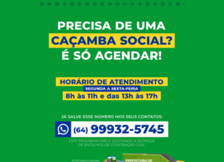 O número para agendamento de Caçambas mudou! 🤩