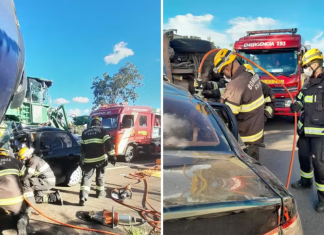 SERVIDOR PÚBLICO, ESPOSA E FILHA MORREM APÓS CARRO BATER DE FRENTE COM CAMINHÃO NA BR-020