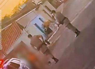 HOMEM FAZ MULHER EM CÁRCERE DE ESCUDO E DESAFIA PM, EM CAIAPÔNIA: ‘ATIRA NO MEU PEITO’