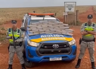 POLÍCIA RODOVIÁRIA APREENDE QUASE 43 KG DE MACONHA NA GO-184, ENTRE JATAÍ E SERRANÓPOLIS