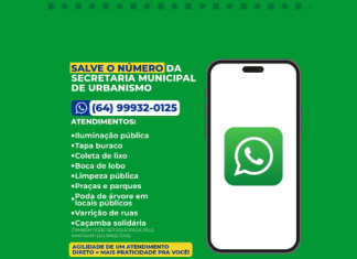 Precisou de serviços urbanos? Fala direto com a secretaria no WhatsApp!