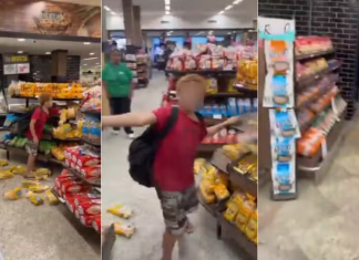 Criança destrói produtos em supermercado e vídeo viraliza nas redes