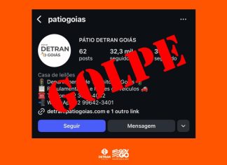 Detran-GO alerta para sites e perfis falsos no Instagram sobre leilões