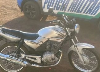 Moto furtada é recuperada em Quirinópolis após um mês