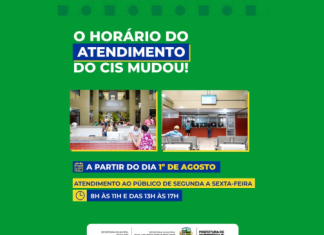 Novo Horário de Atendimento do CIS: Farmácia do Cidadão, Regulação e Secretaria Municipal de Saúde