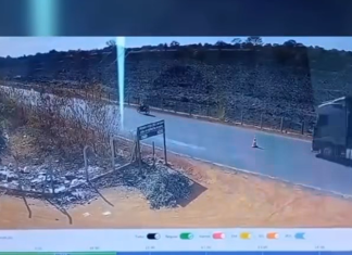 CÂMERA REGISTROU CAMINHÃO PASSANDO POR CIMA DE MOTOCICLISTA ENTRE GOIÁS E TOCANTINS