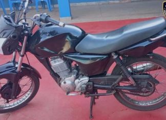 Motocicleta furtada é recuperada após perseguição e queda de suspeitos em Quirinópolis