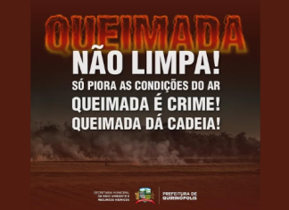 QUEIMADA NÃO: PROTEJA O AR, A SAÚDE E EVITE O CRIME