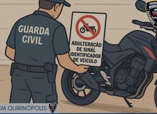 Motocicleta com numeração de motor adulterada é apreendida pela GCM em Quirinópolis